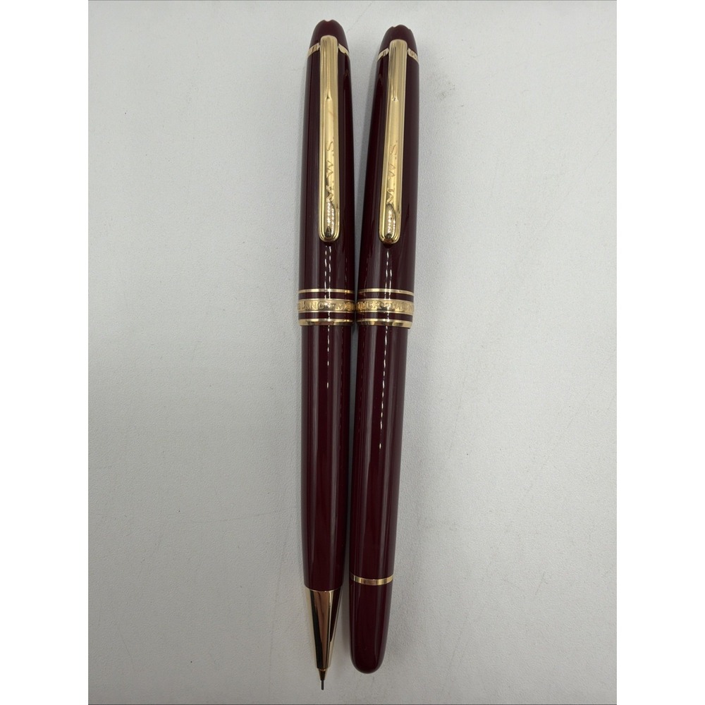 Montblanc Meisterstuck Ballpoint Pen & Mechanical Pencil Set Blue Ink See Photos